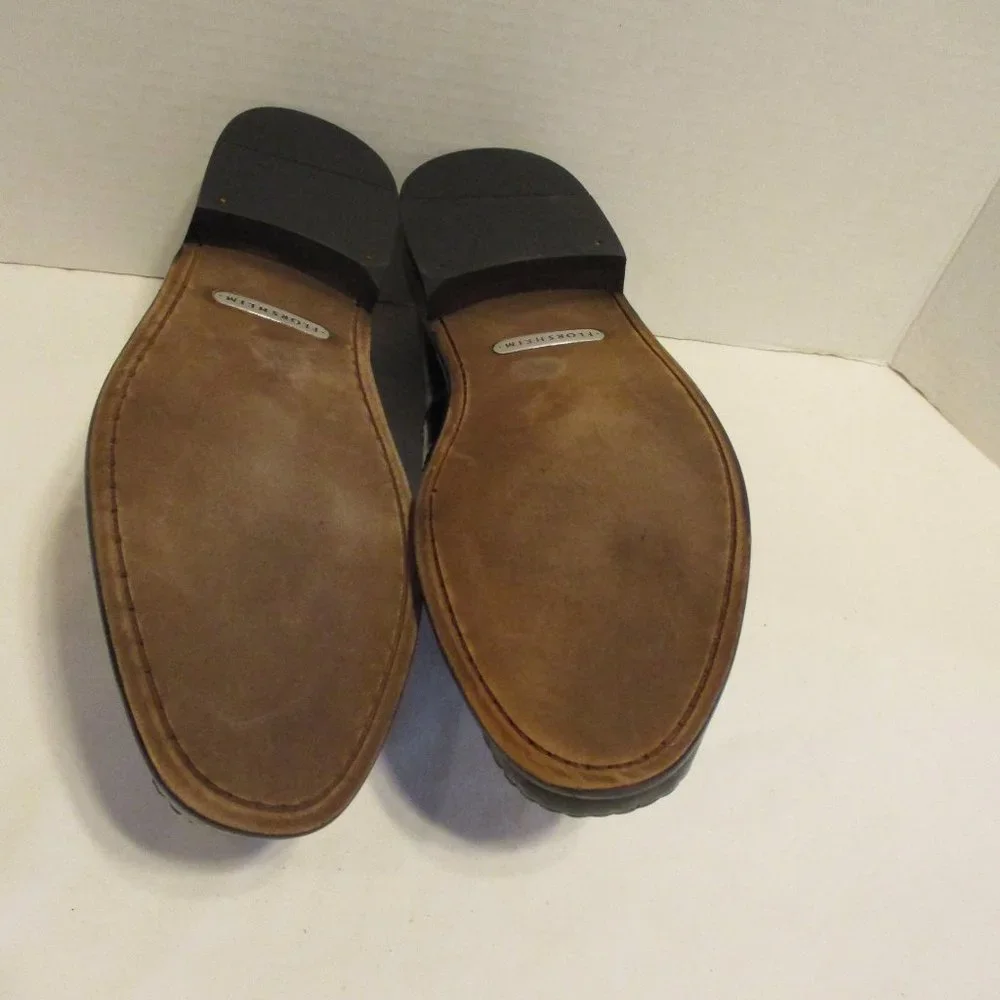 Florsheim Shoes Men 9 Black Brown Interview Business Travel Dress Shoes